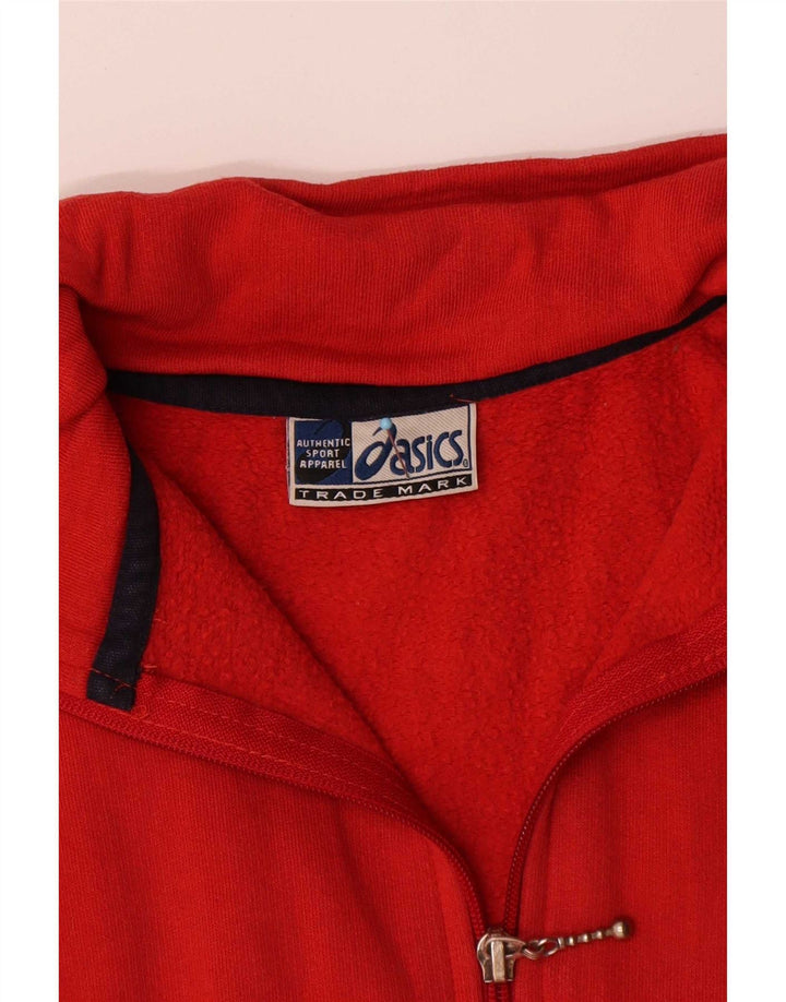 Asics Veste de Survêtement Garçon 11-12 ans Rouge Coton