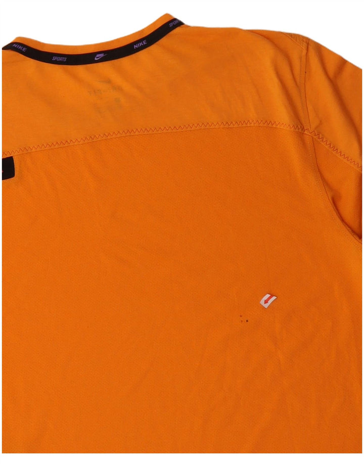 NIKE T-shirt Dri Fit pour homme en coton orange moyen
