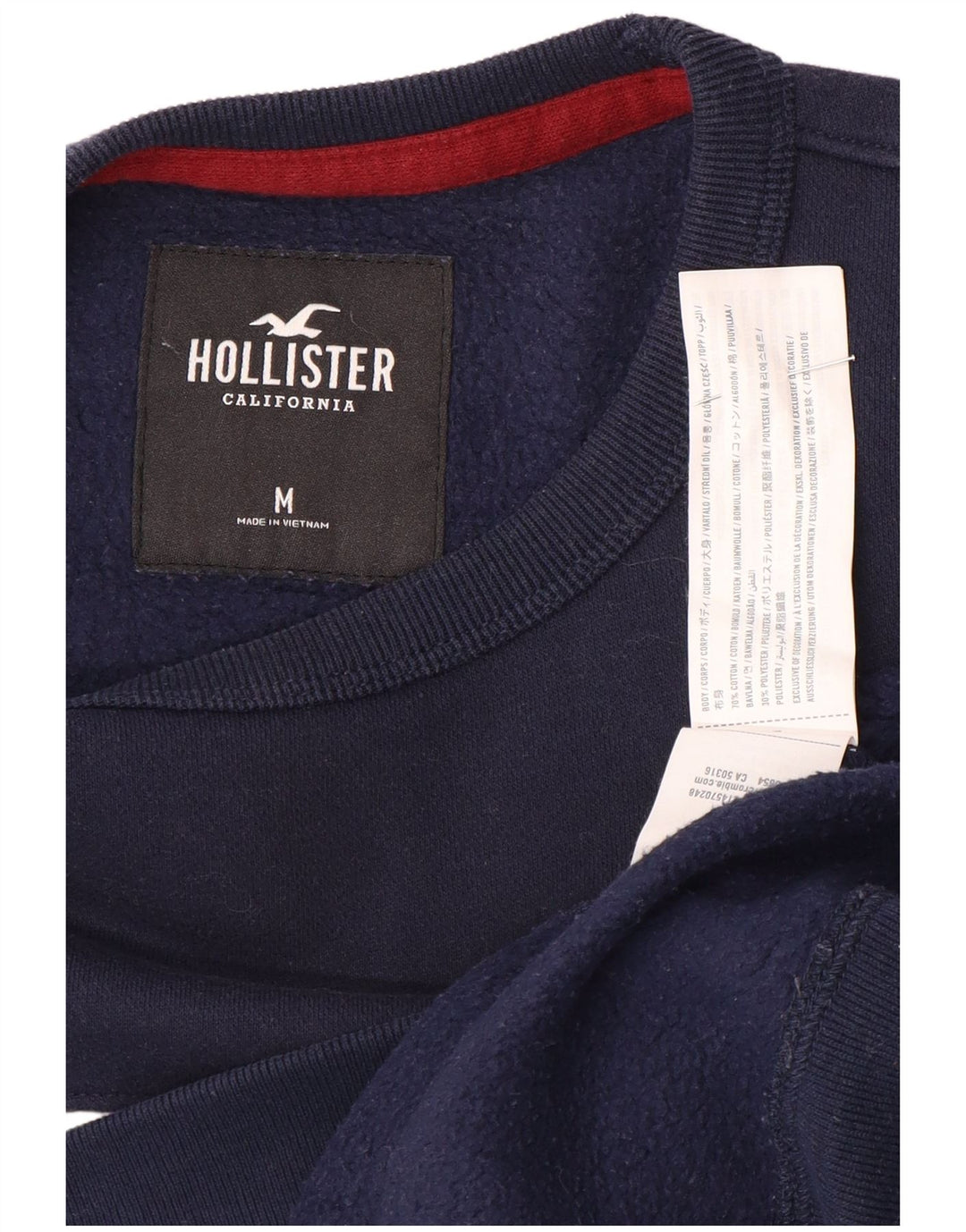 Hollister Pull Graphic Sweatshirt Jumper Homme Bleu Marine Moyen Colourblock