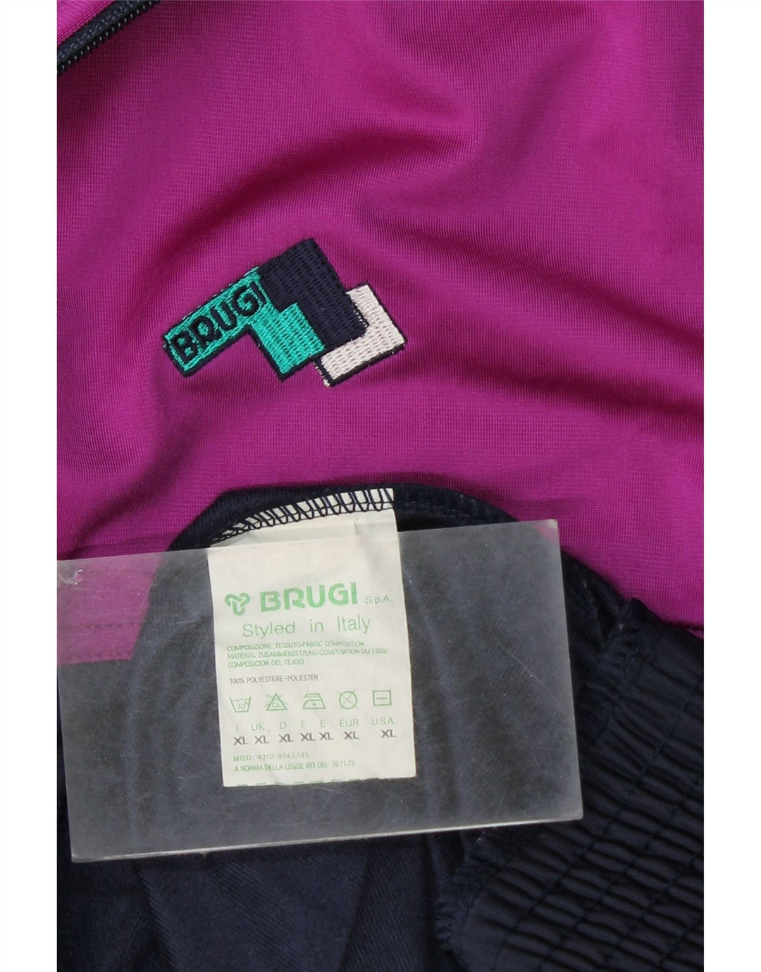 BRUGI Veste de Survêtement Homme XL Bleu Marine Colorblock Polyester