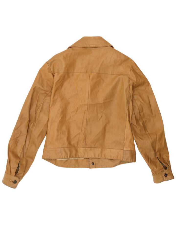 Max Grippo Veste en cuir bomber pour homme EU 50 Grand cuir beige
