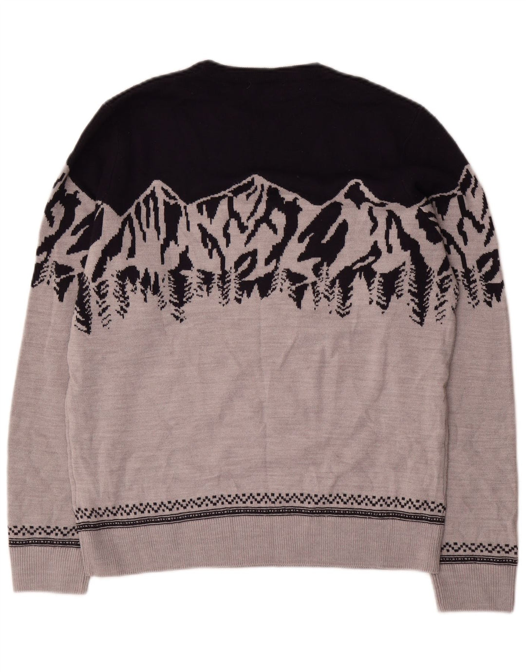 Marks & Spencer Pull Col Ras du Cou Homme Gris Moyen Colorblock