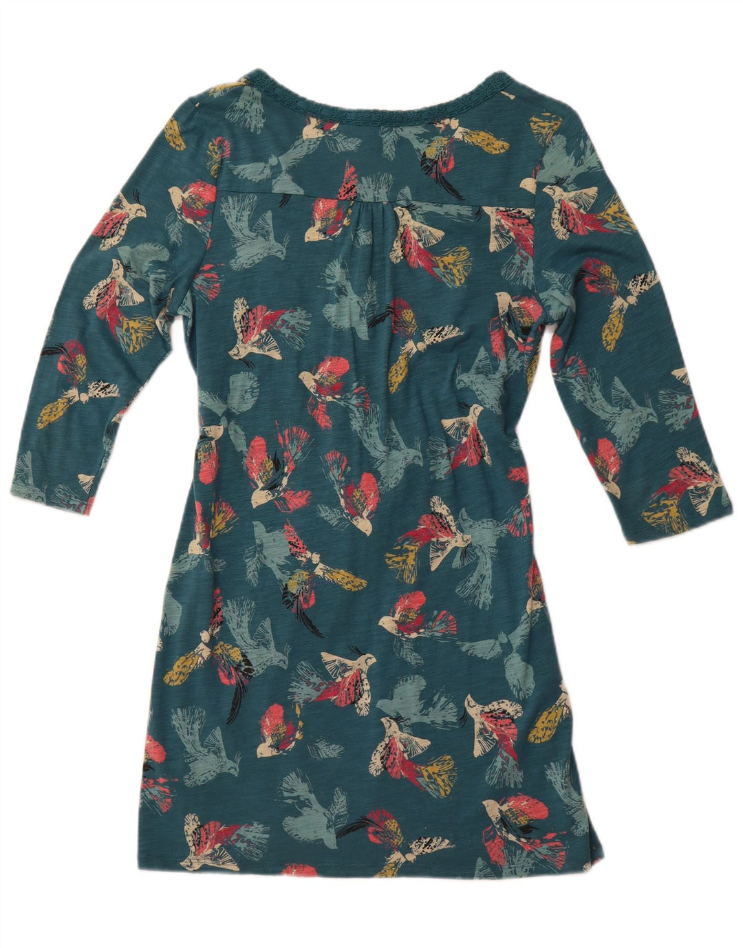 WHITE STUFF Robe fourreau graphique à manches 3/4 pour femme UK 12 Vert moyen