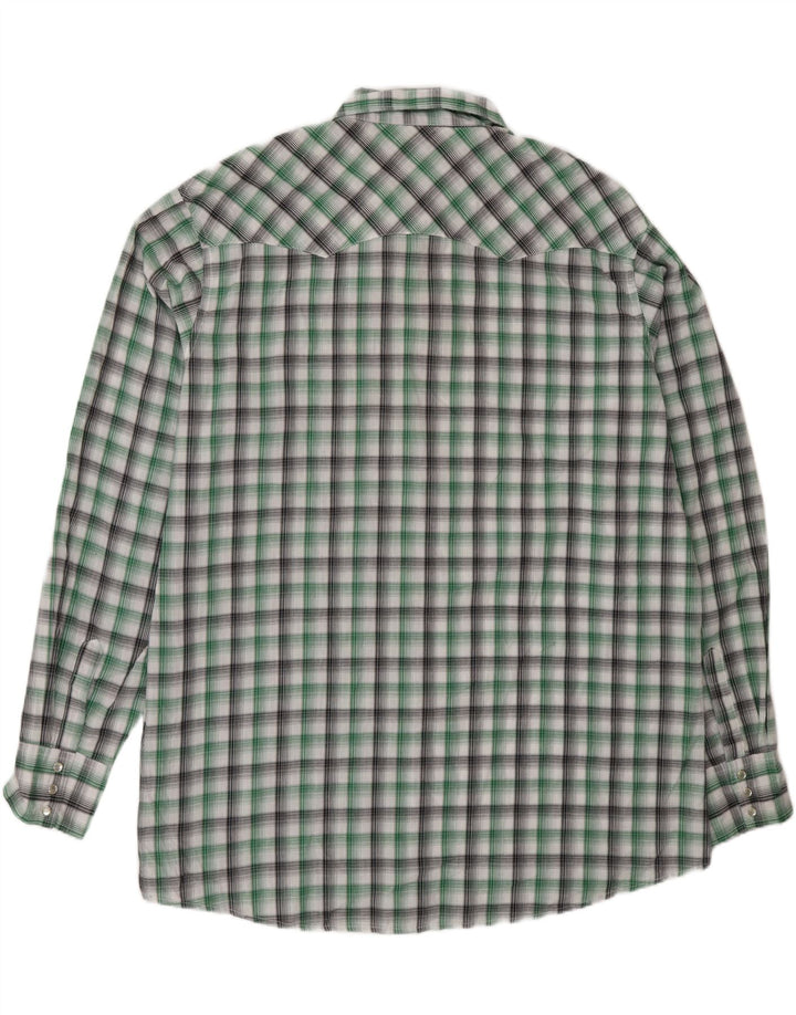 Wrangler Chemise haute pour homme 2XL en coton à carreaux vert