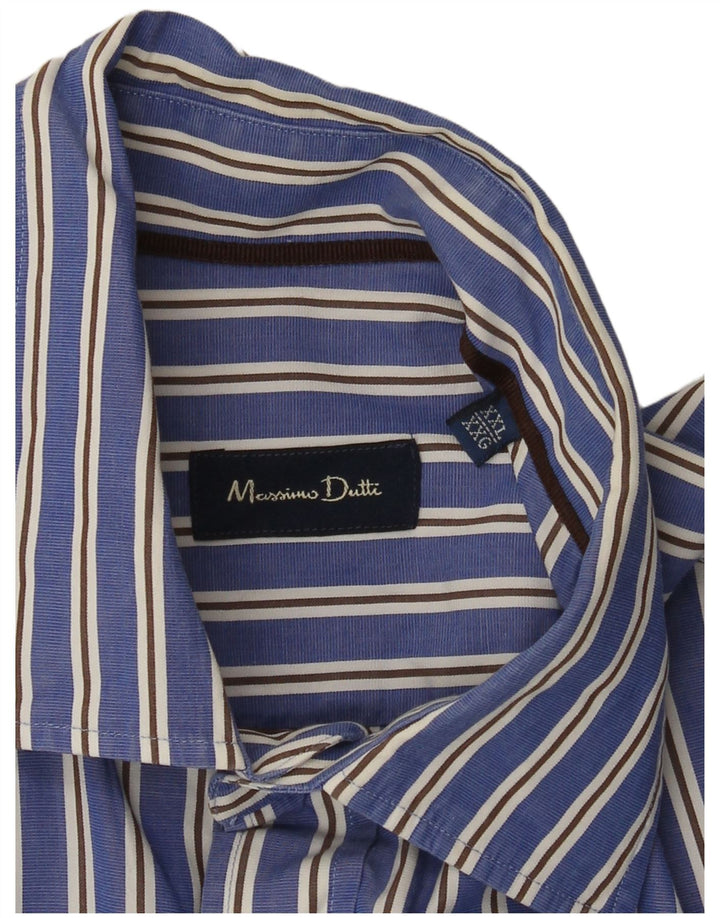 Massimo Dutti Chemise Homme 2XL Bleu Rayé