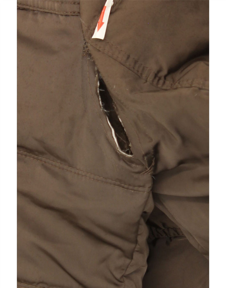 ZARA Manteau rembourré pour femme UK 14 Marron moyen