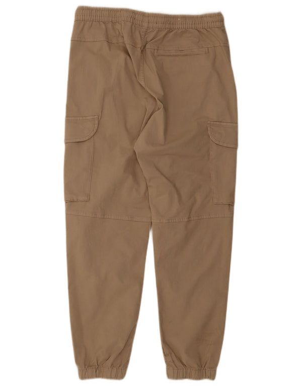 Zara Pantalon Cargo Joggers Homme Moyen W31 L27 Coton Beige