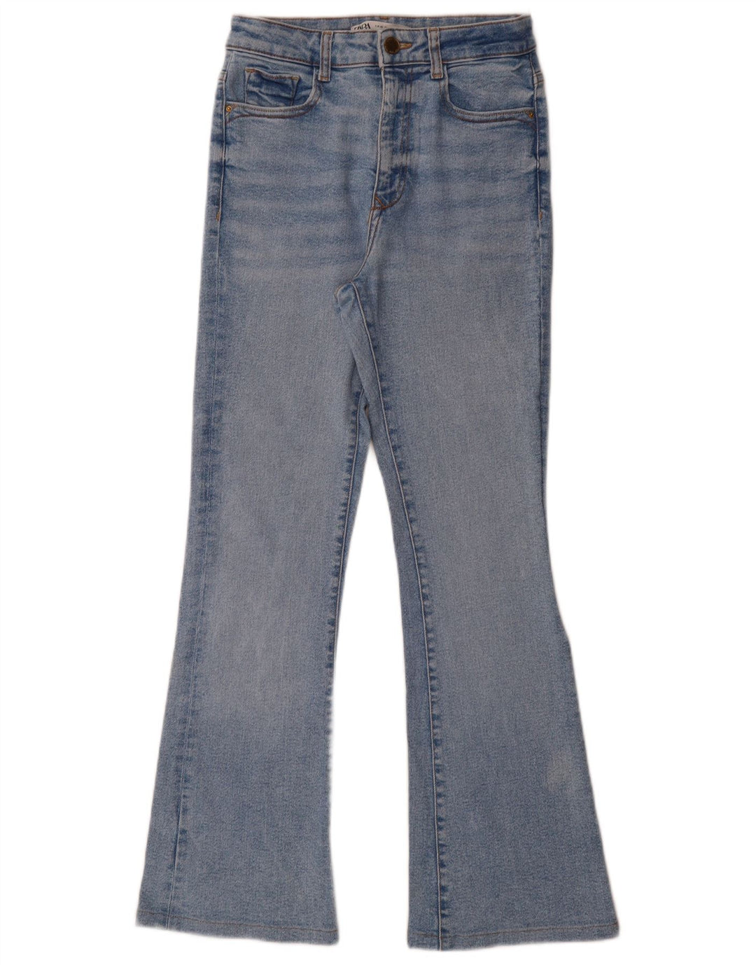Zara Jean évasé pour femme EU 36 XS W27 L29 Bleu