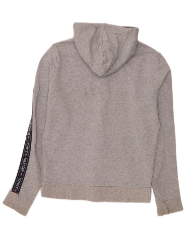 Tommy Hilfiger Sweat à Capuche Graphique Zippé Homme Gris Moyen Colourblock