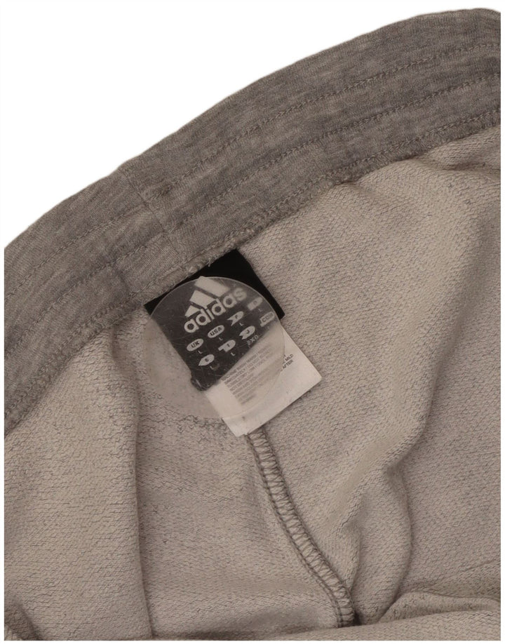 Adidas Pantalon de survêtement pour homme en coton gris Taille L