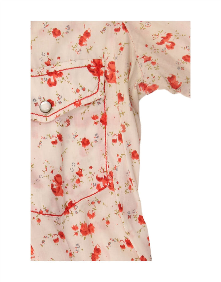 Marlboro Classics Chemisier coupe régulière pour femme UK 14 Medium Blanc Floral