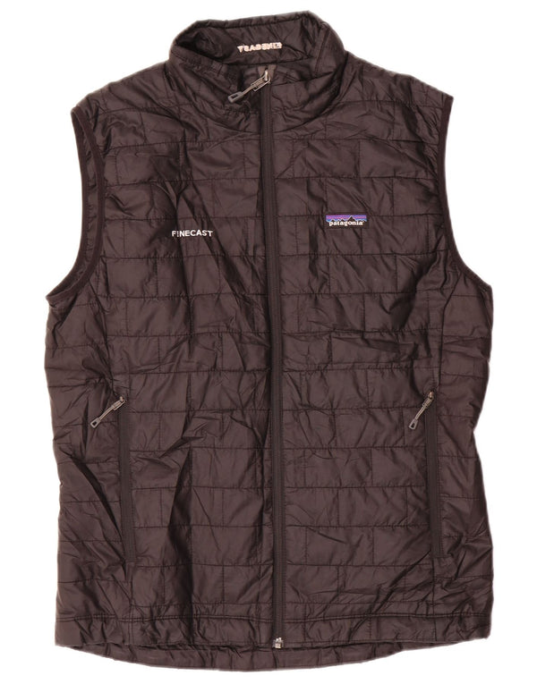 Patagonia Hommes Gilet Rembourré UK 38 Moyen Noir Polyester
