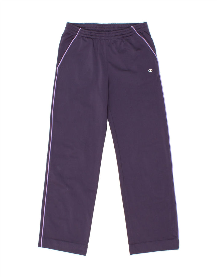 CHAMPION Girls Tracksuit Trousers 9-10 Years Medium Purple Polyester Vintage Champion and Second-Hand Champion from Messina Hembry 