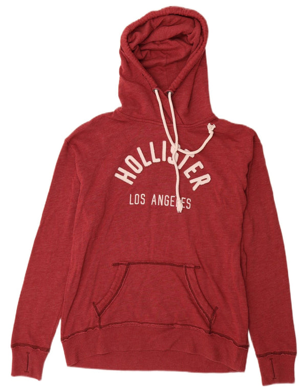 Hollister Pull à capuche graphique pour femme UK 10 Petit coton rouge
