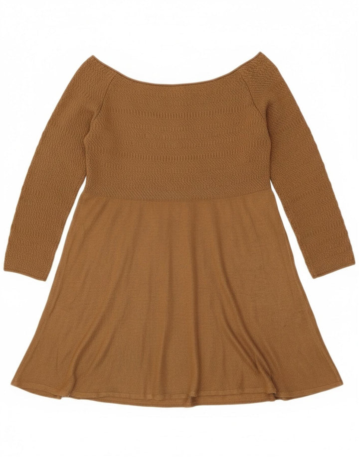 Zara Haut à épaules dénudées pour femme UK 12 Marron moyen