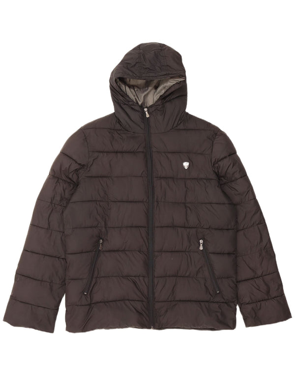 Lotto Veste matelassée à capuche pour homme UK 44 2XL Noir Polyester