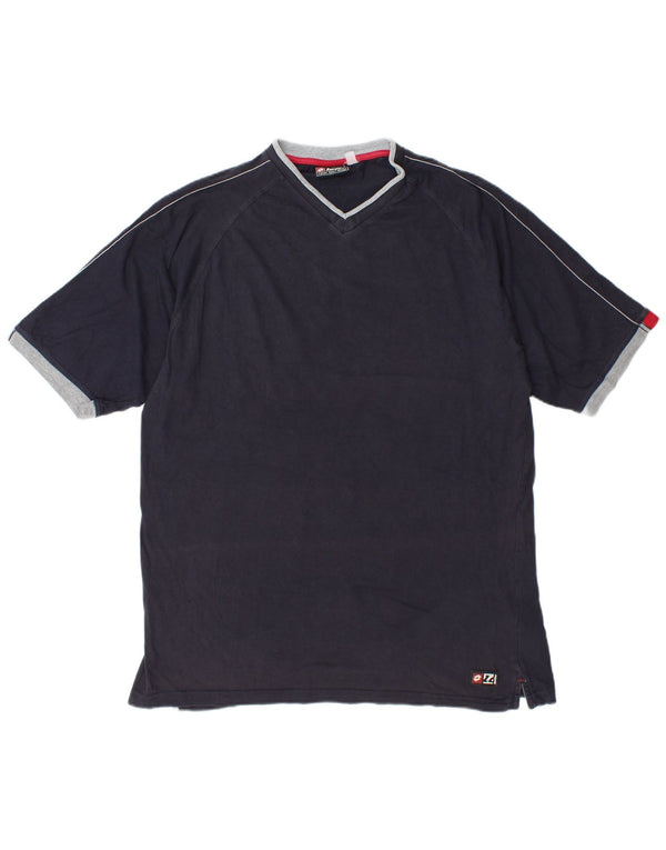 Lotto T-shirt graphique pour homme UK 42/44 XL Bleu marine Coton