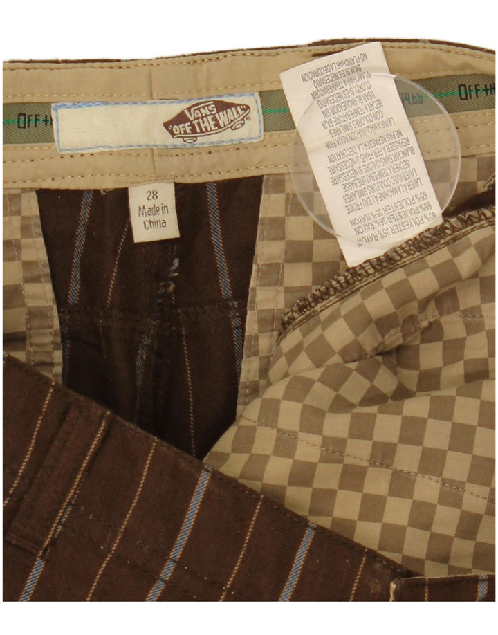 Vans Short chino homme W28 petit polyester rayé marron