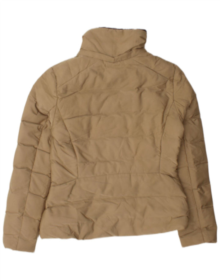 Zara Veste matelassée pour femme UK 12 Beige moyen