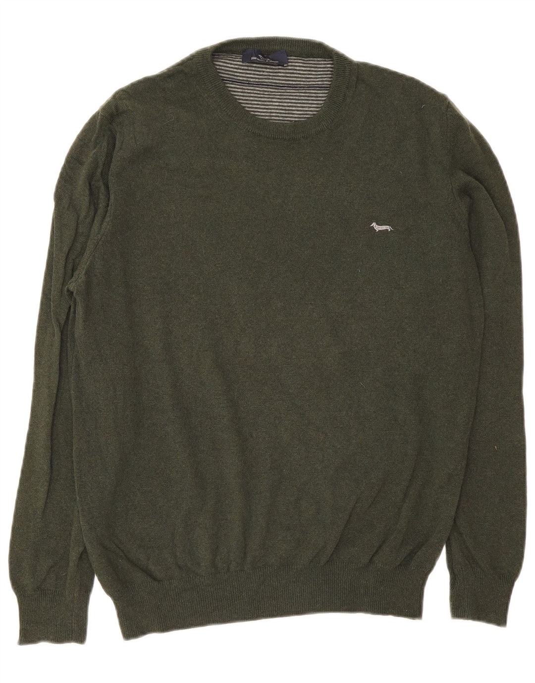 Harmont & Blaine Pull Col Ras du Cou Homme Vert Large Polyamide