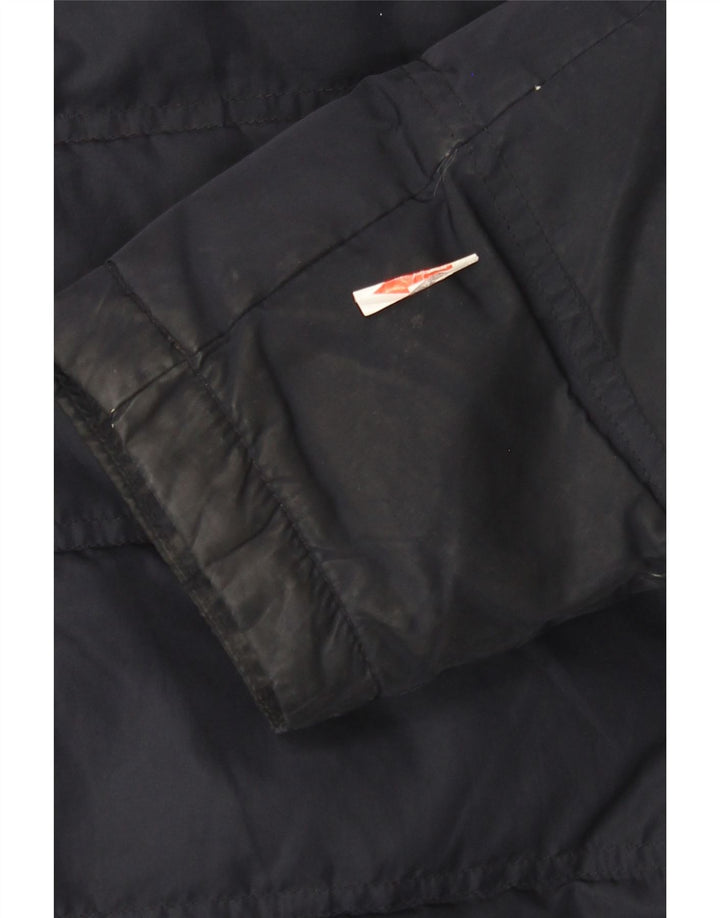 Michael Kors Veste matelassée à capuche pour homme UK 38 Bleu marine moyen Polyester