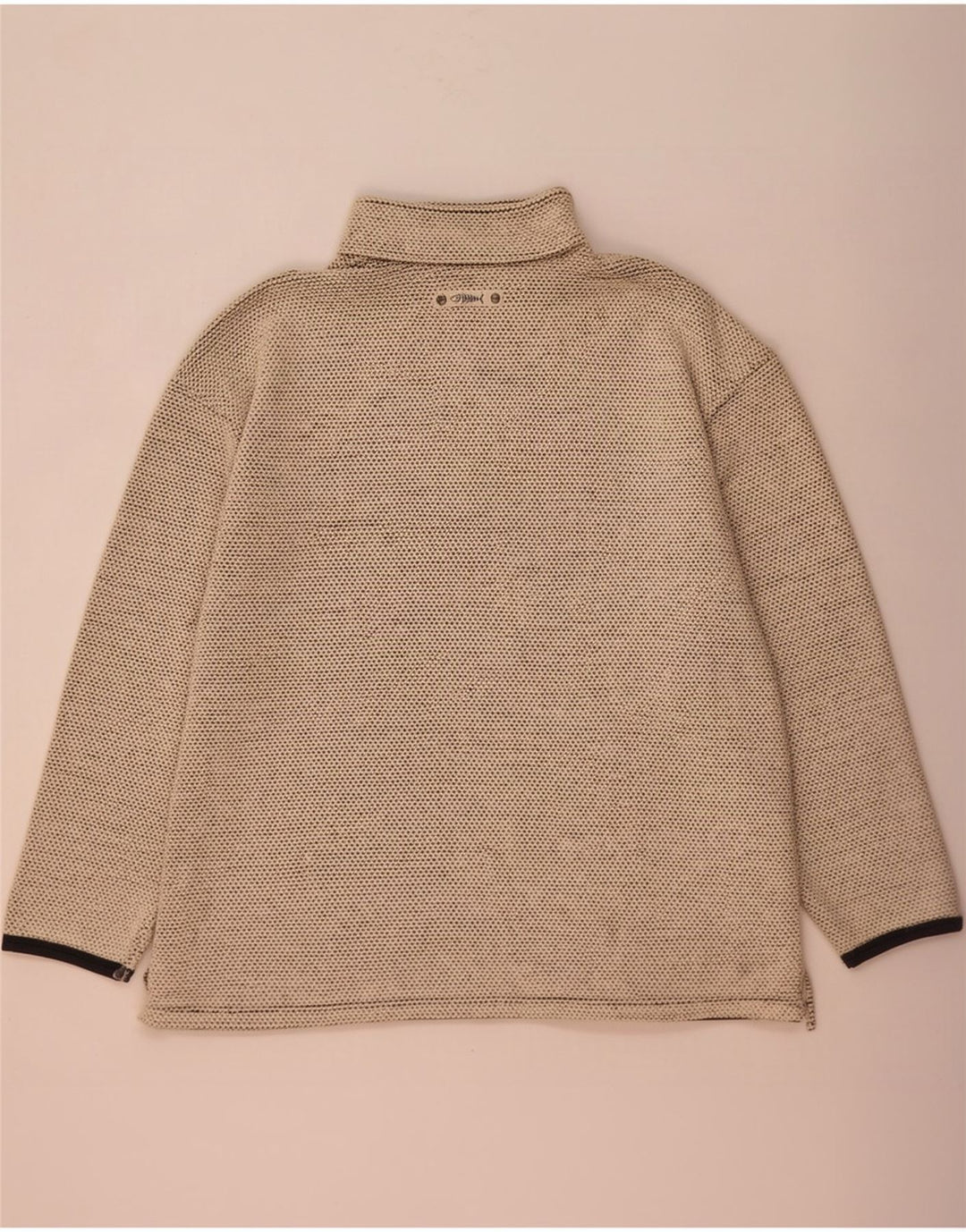 Weird Fish Sweat-shirt col zippé pour homme XL en coton beige