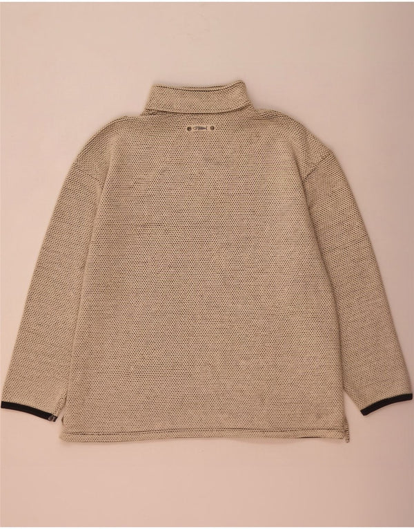 Weird Fish Sweat-shirt col zippé pour homme XL en coton beige