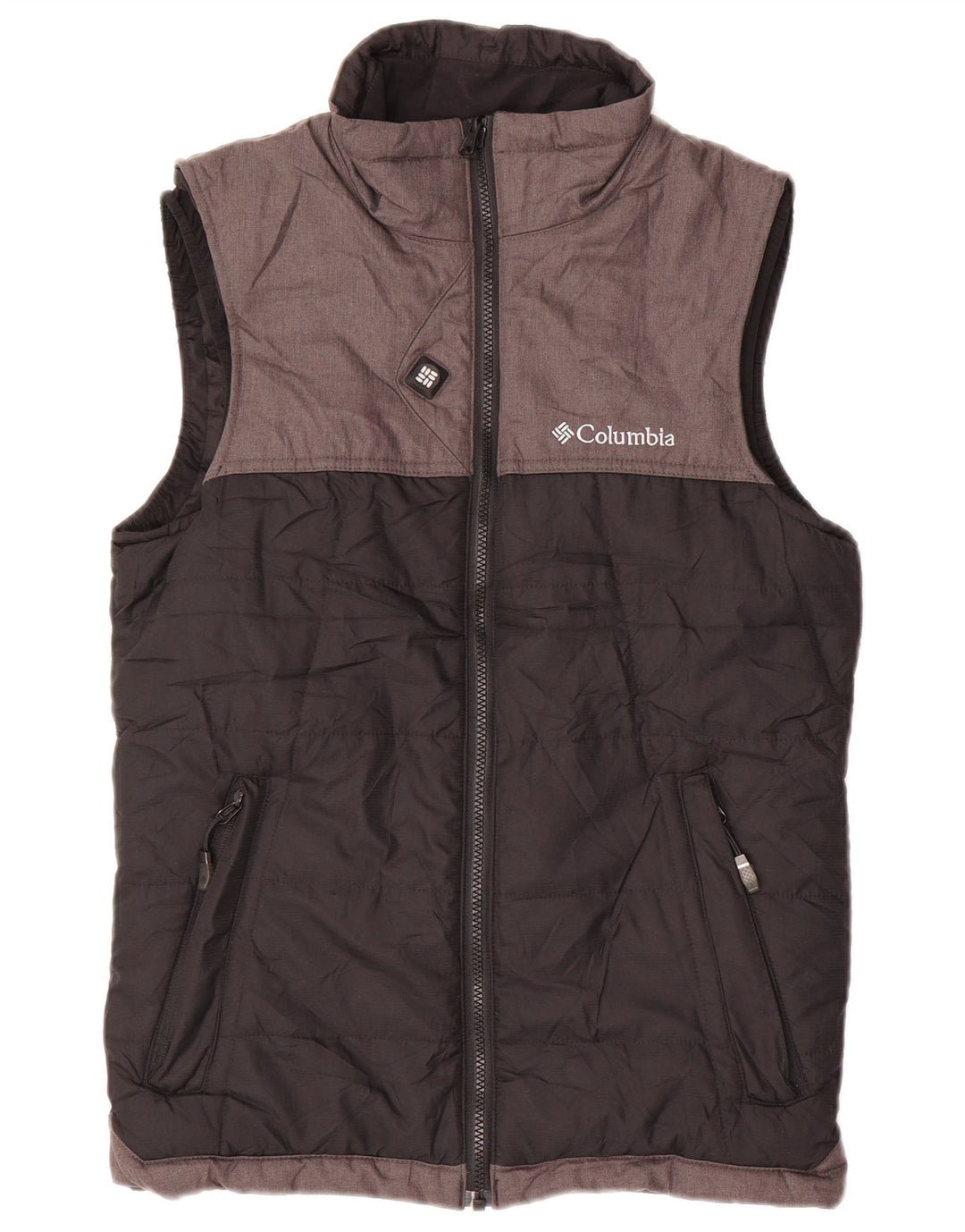 COLUMBIA Gilet rembourré Omni-Shield pour femme UK 10 Small Noir Colorblock