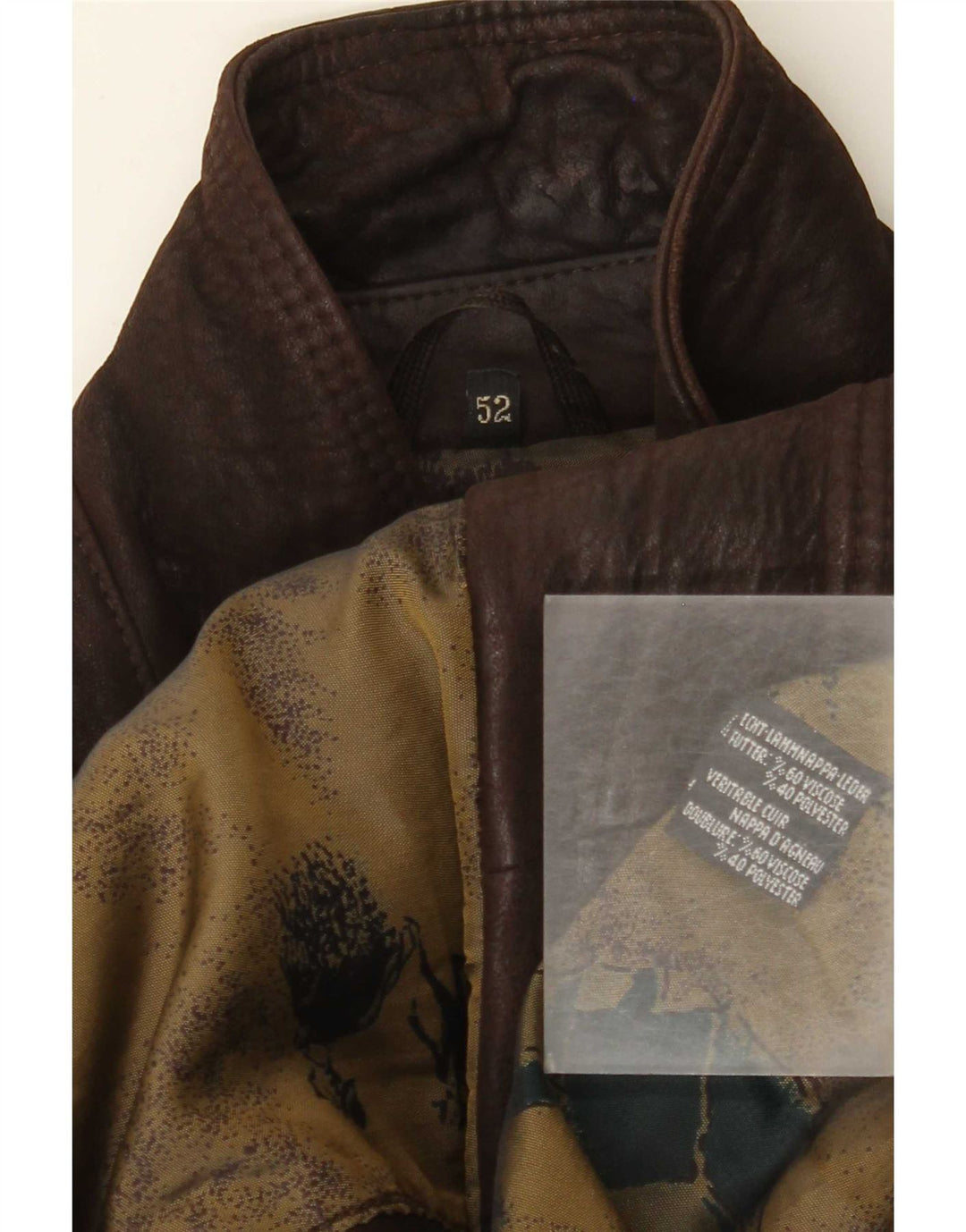 veste en cuir homme vintage IT 52 XL Marron