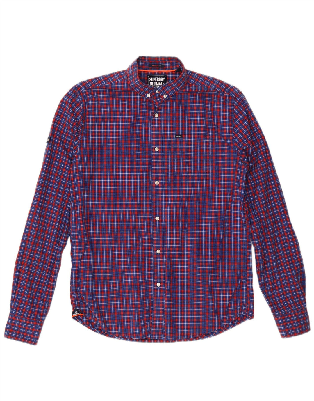 SUPERDRY Chemise Homme Bleu Moyen Carreaux Coton