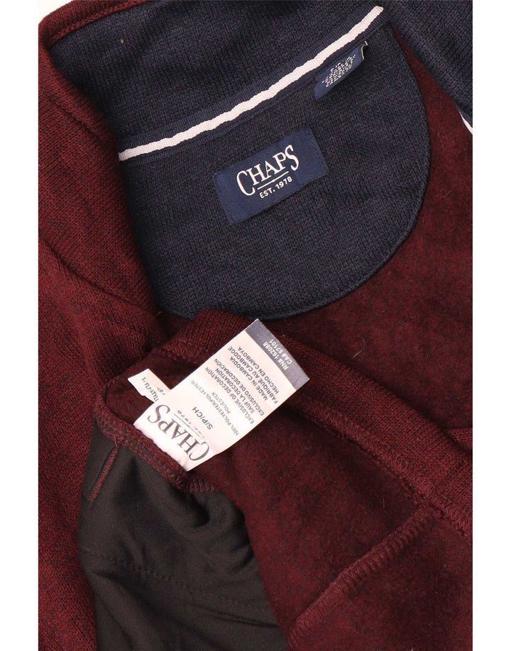 Chaps Veste de Survêtement Homme Petit Bordeaux Polyester