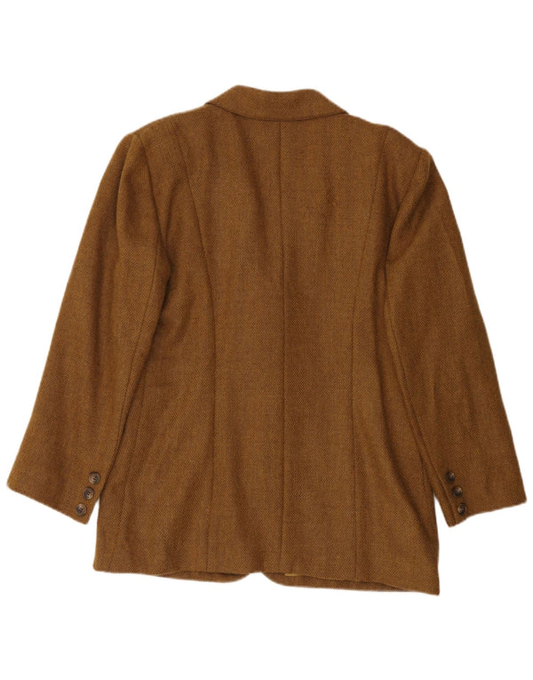 Luisa Spagnoli Veste Blazer 3 Boutons Femme IT 46 Large Laine Marron