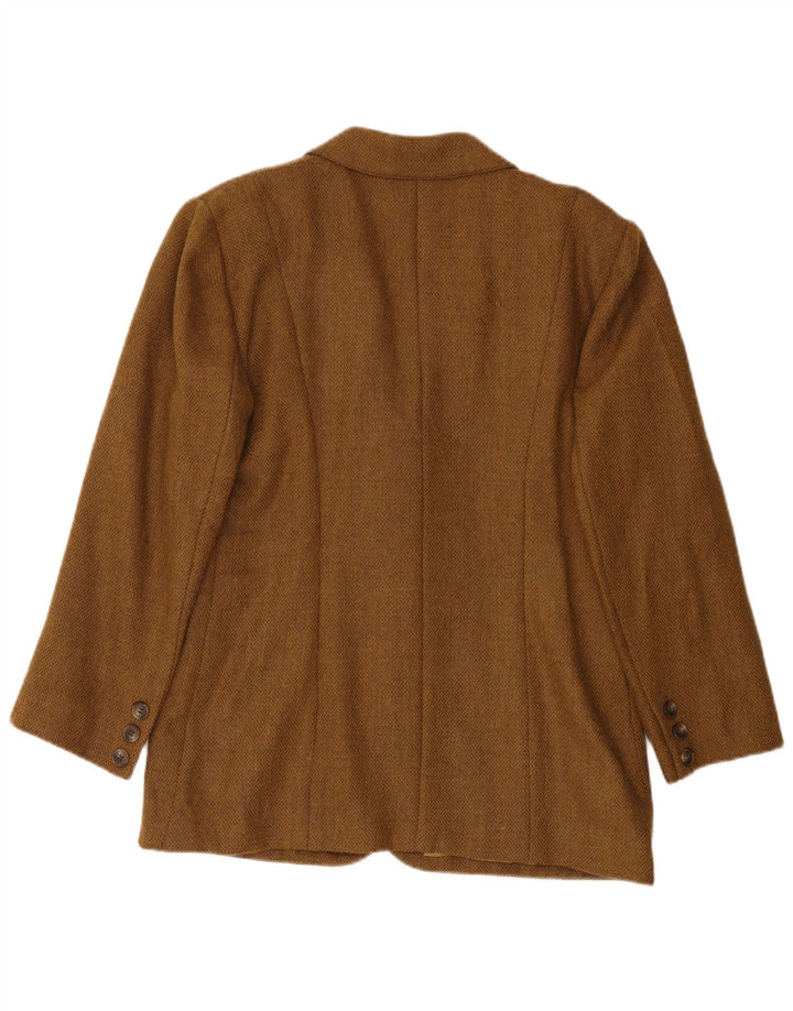 Luisa Spagnoli Veste Blazer 3 Boutons Femme IT 46 Large Laine Marron