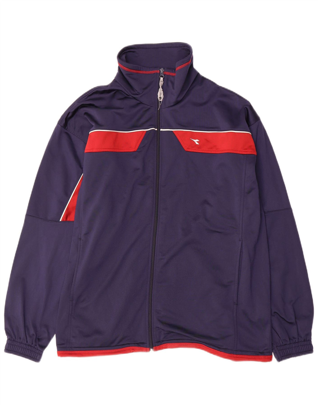 Diadora Veste de survêtement pour homme Large Bleu Marine Colorblock Polyester