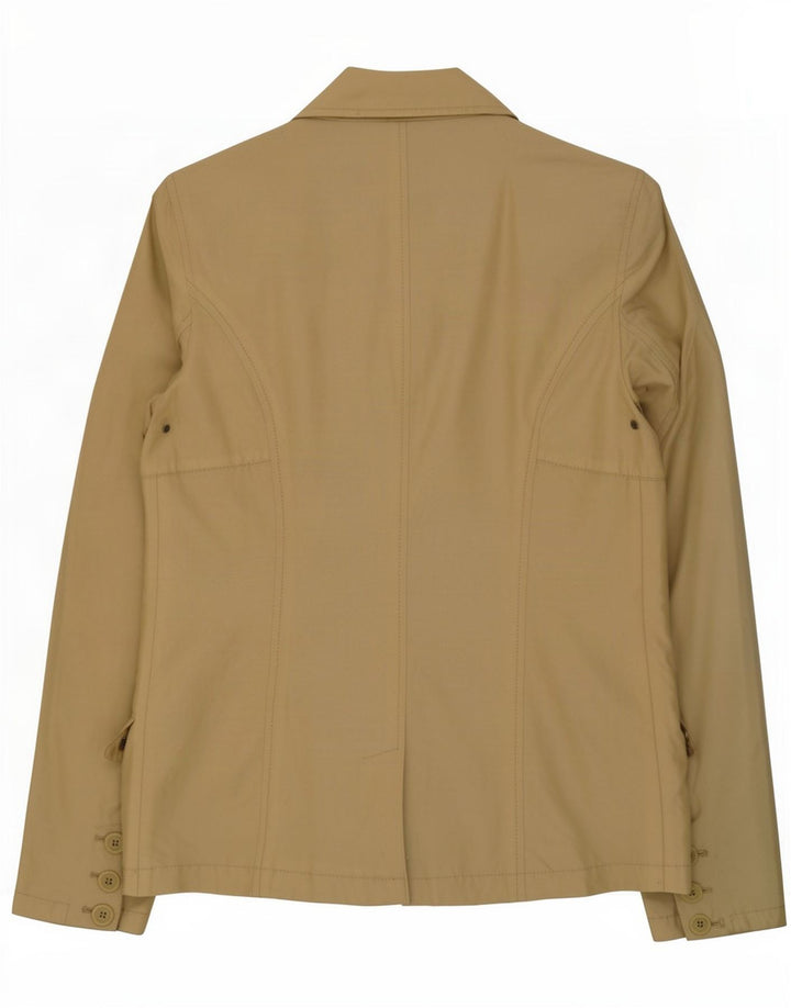 Woolrich Veste Blazer 3 Boutons Femme UK 16 Grand Kaki Coton
