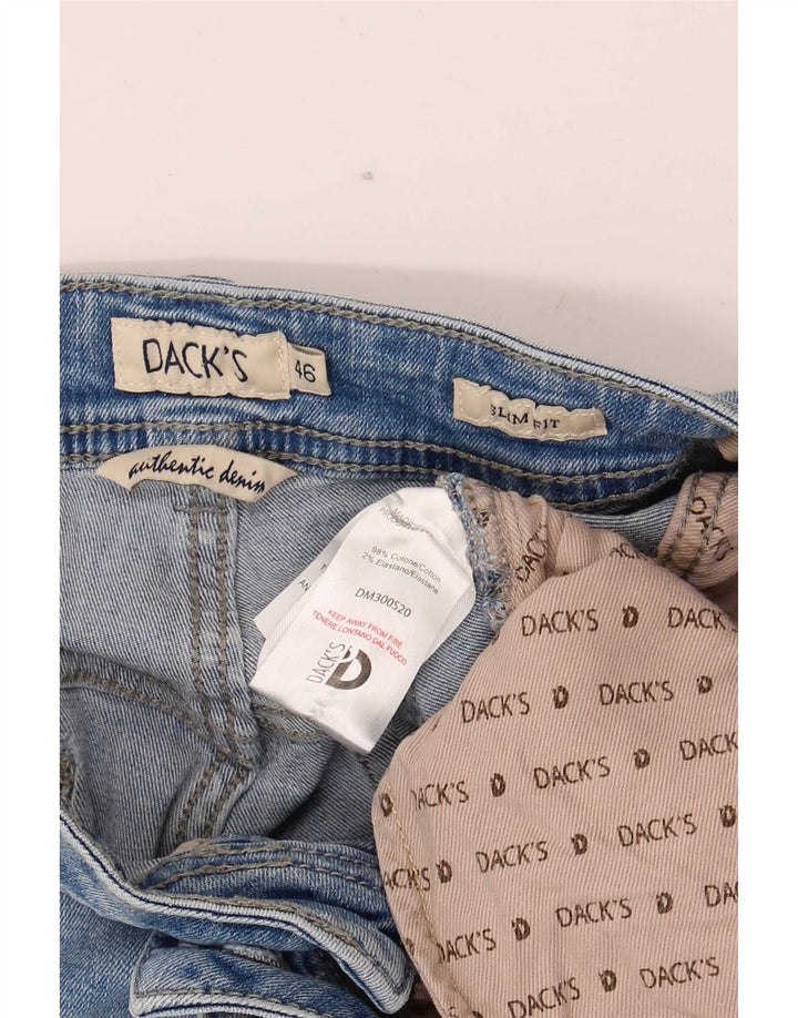 Dack's Jean Slim Homme IT 46 Small W30 L30 Bleu Coton