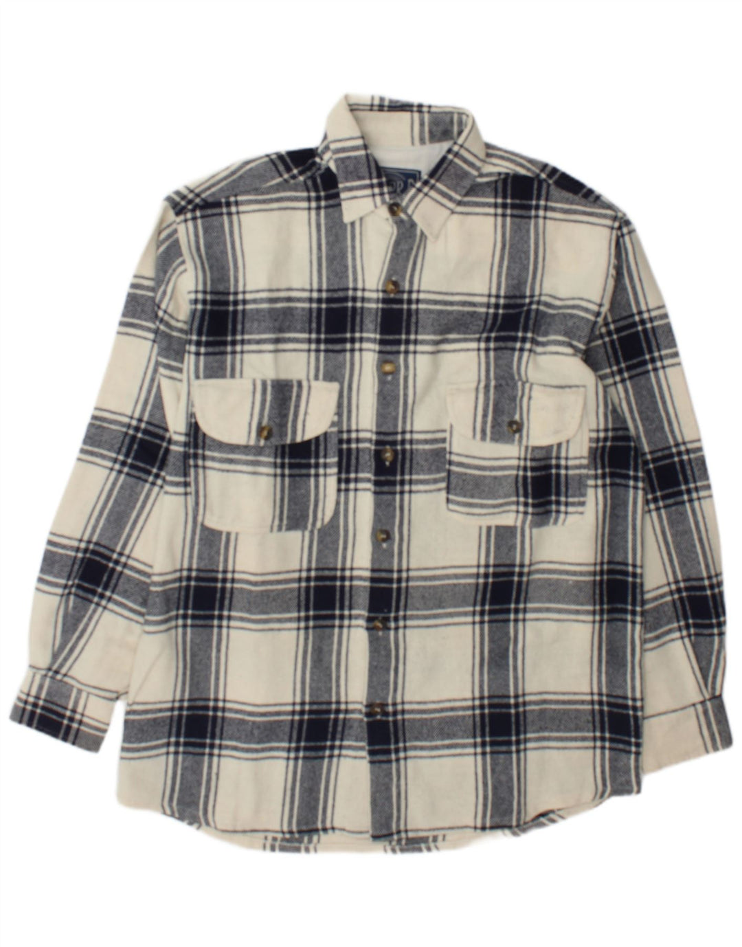 Junior.D Chemise en flanelle pour homme XL à carreaux blanc cassé