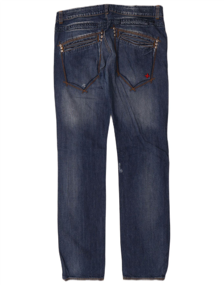 Zu Elements Jean slim vieilli pour homme W34 L34 Bleu