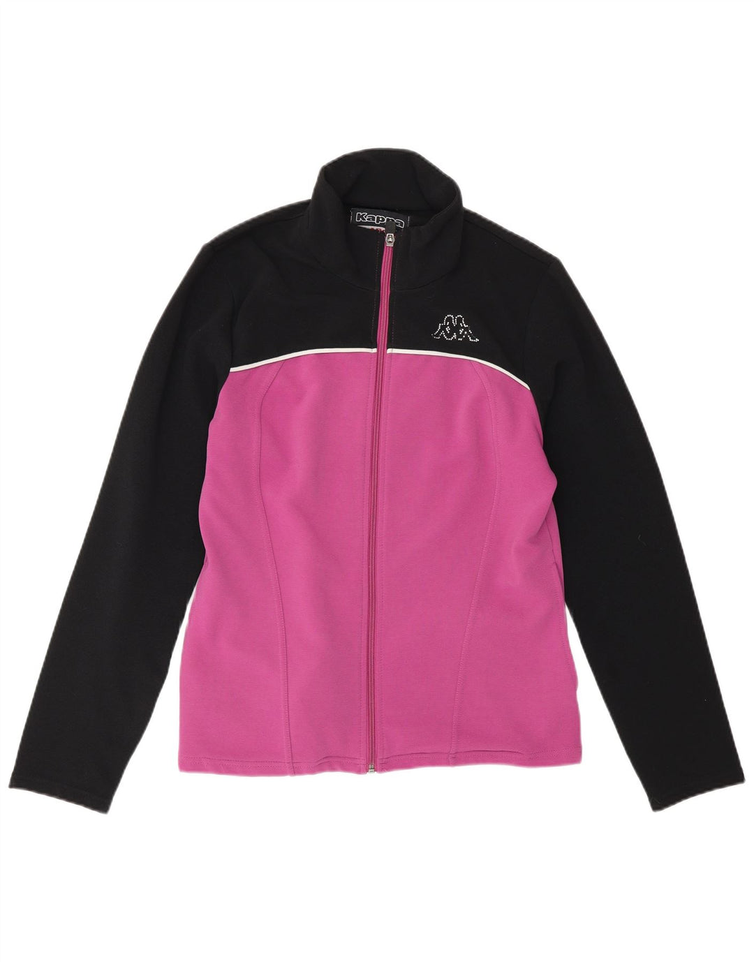 Kappa Veste de survêtement pour femme UK 14 Large Violet Colourblock Polyester