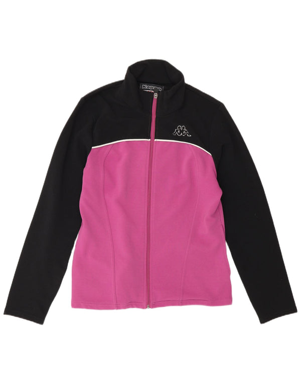 Kappa Veste de survêtement pour femme UK 14 Large Violet Colourblock Polyester
