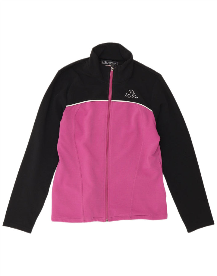 Kappa Veste de survêtement pour femme UK 14 Large Violet Colourblock Polyester
