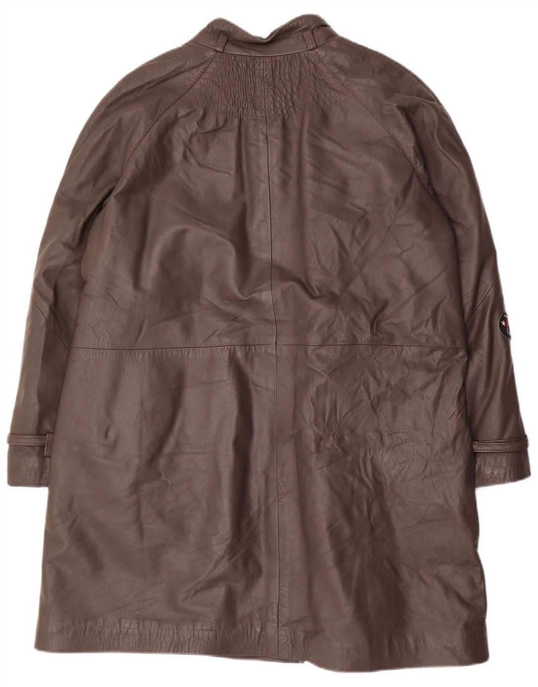 Manteau en cuir femme vintage IT 48 XL Gris