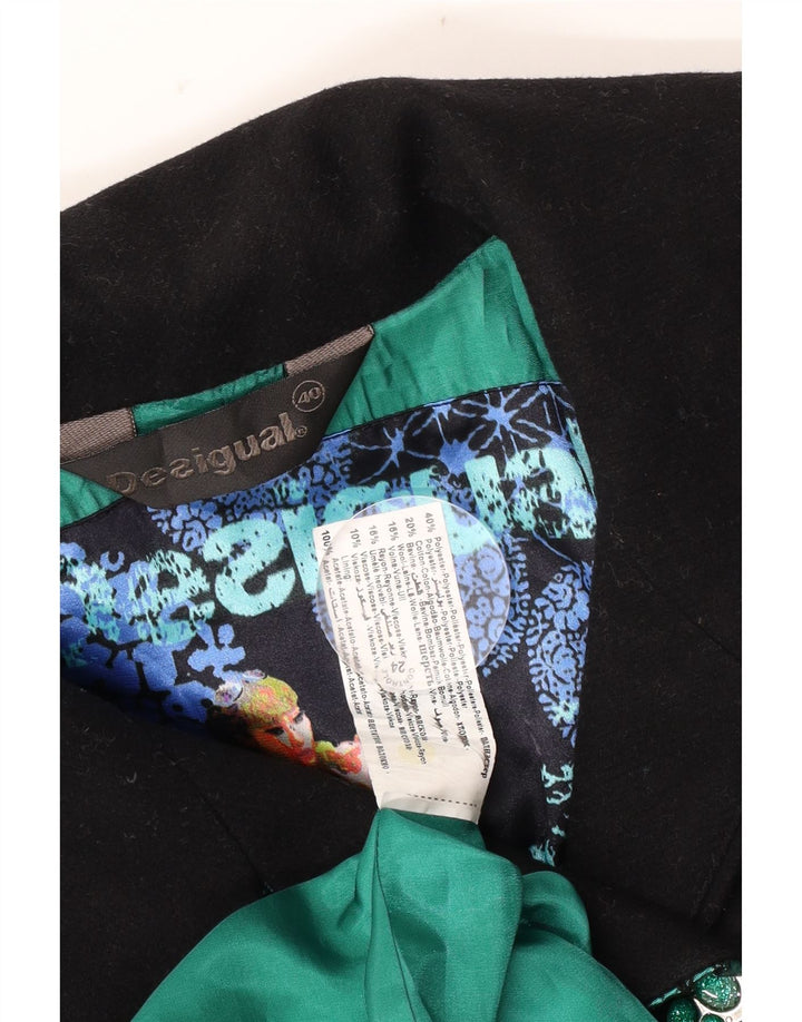 Desigual Femme Manteau Double Boutonnage EU 40 Moyen Multicolore