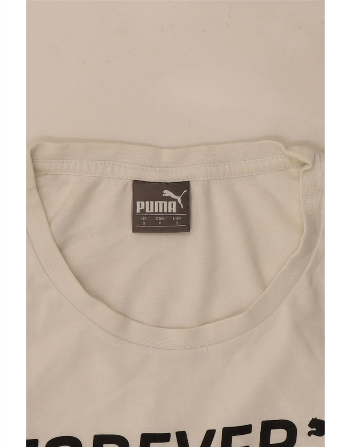 PUMA T-Shirt Graphique Homme Petit Blanc