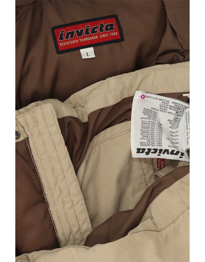 Invicta Veste matelassée à capuche pour homme UK 40 Large Beige Polyamide