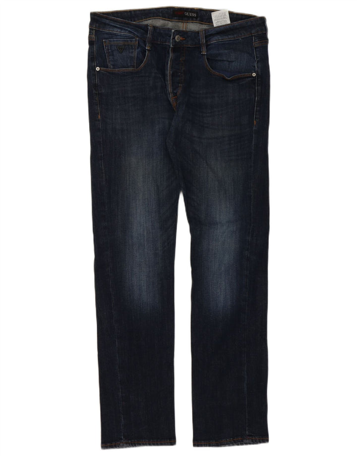 Guess Jean Slim Homme W34 L34 Bleu Marine Coton