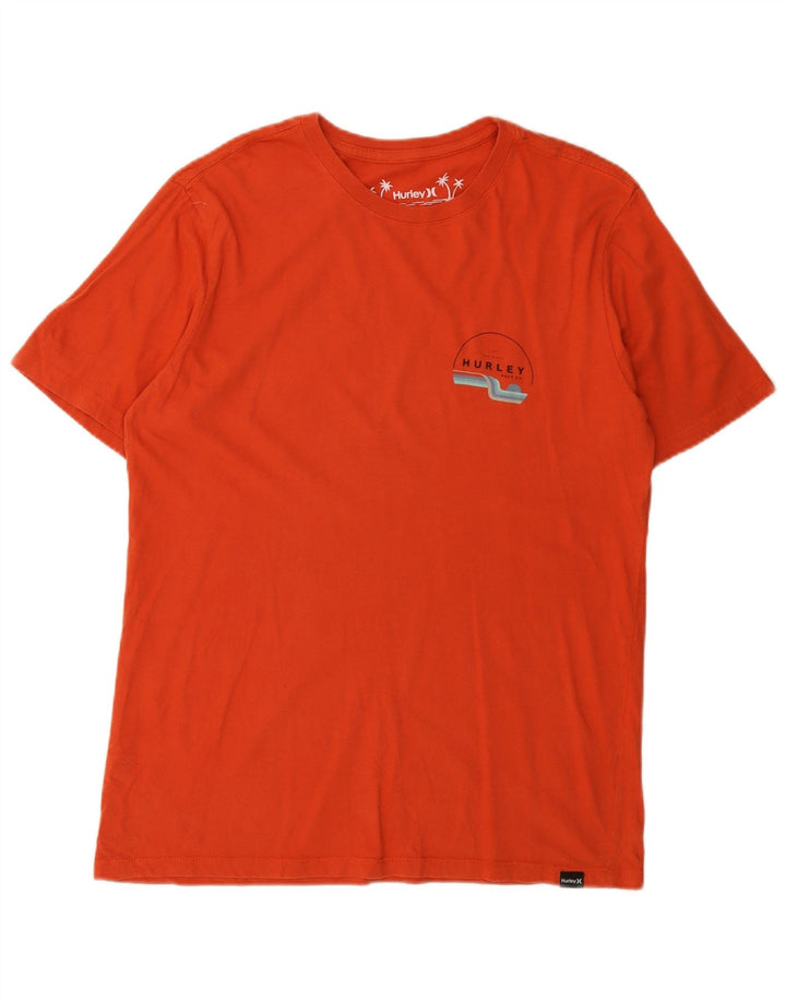 HURLEY T-Shirt Graphique Homme Petit Orange Coton