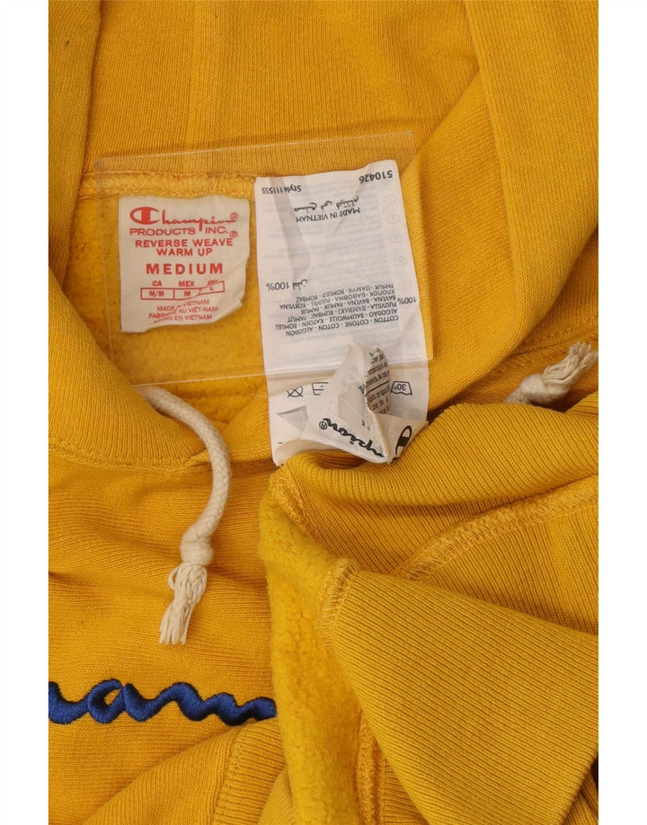 CHAMPION Pull à capuche graphique Reverse Weave pour femme UK 14 Jaune moyen