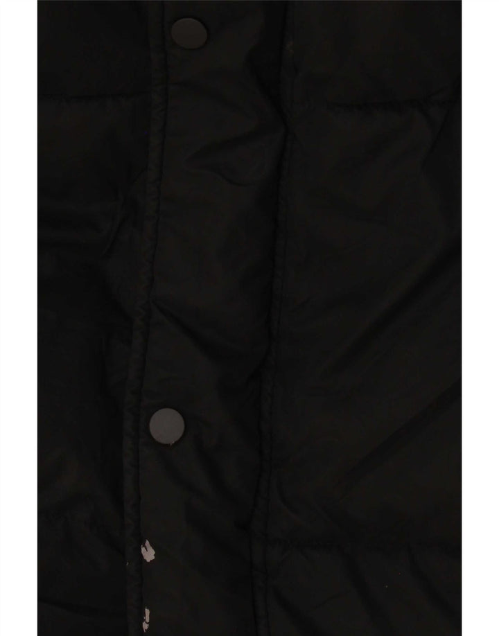 Zara Manteau matelassé à capuche pour homme UK 40 Large Noir