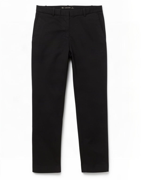 Zara Pantalon Chino Slim Femme EU 34 2XS W24 L26 Noir